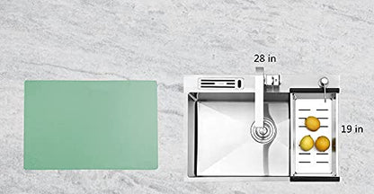 Home Essential, Supmat XL, Super Versatile Extra Large and Thick Heat Resistant Silicone Mat, Counter Mat (Quiet Green) - color: Quiet Green, size: X-Large