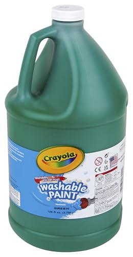 Crayola Washable Paint for Kids - Green (1 Gallon), Kids Arts and Crafts Supplies, Non Toxic, Bulk - color: Green