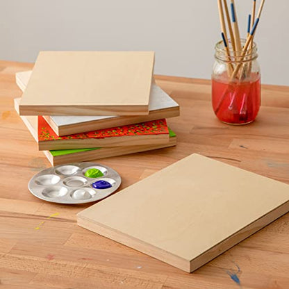 Artist's Loft 8" x 10" Cradled Wood Painting Panel Pack - Great for Painting, Decoupage, Decoration, Art & Crafts - 5 Pack - size: 8 x 10