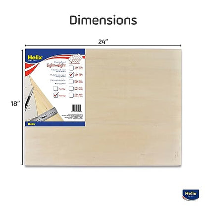 Maped - Helix Wooden Lightweight Drawing Board 18 x 24 Inch - Sketching Outdoors - Precision Metal Edge - Ensures Level Surface, Prevents Warping - Durable, Ample Space, Versatile Use - size: 18” x 24”, style: Metal Edge