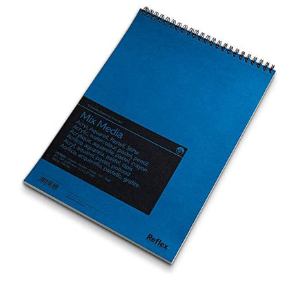 Schoellershammer Mix Media Pad A3, 30 Sheets, Spiral Bound, 300gsm White Paper, VF5004287 - size: A3, style: Mix Media (300gsm)