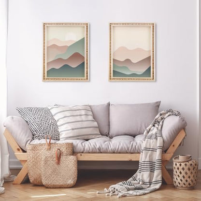 Wenqik 4 Pack Beaded Wood Canvas Panels Unfinished Wooden Blank Framed Signs Boho Style Panel Boards Square Plaques for DIY Crafts Painting Pouring Drawing Art Projects (12 x 9 Inch) - size: 12 x 9 Inch