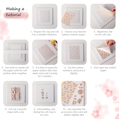 Polymer Clay Transfer Paper, 10 Pcs Leopard Print Shape Water Soluble Transfer Sheet for Polymer Clay for Polymer Clay Earrings Jewelry Making Disposable Stickers DIY Crafts 5.82X3.93 inch - color: Leopard