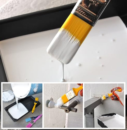 Great Andrew 12 PCS Small Paint Brushes1 Inch, Paint Brush for Painting Acrylic Oil Crafts DIY, Paint Brushes for Walls,Touch Up,Trim Painting Supplies - size: 12 pcs, 1-in, Flat