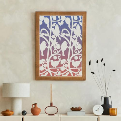 Floral Stencils for Crafts Reusable Texture Stencils Background Stencil Leaf Swirl Templates for Painting on Wood Furniture Card Canvas - style: Floral 02