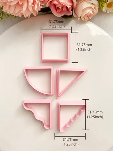 Bookmark Polymer Clay Cutters and Molds Set(5Pcs), Reusable PLA Clay Tools for DIY Jewelry Making, Assorted Shapes for Earrings, Pendants & Crafts