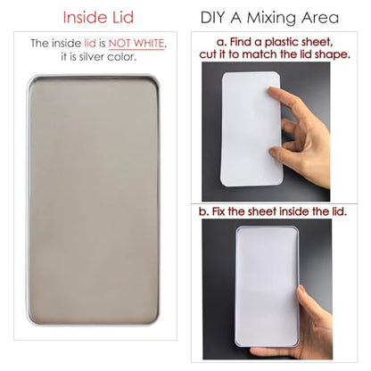 FCLUB Metal Watercolor Palette Empty with 20 Full Pans and Magnetic Strips | Lightweight Paint Tray Palettes, With 3ml Pans and 3M Magnetic Squares, DIY Art Palettes, Paint Holder, Painting Palette - color: Wheat Field, size: Pack of 20 Full Pans