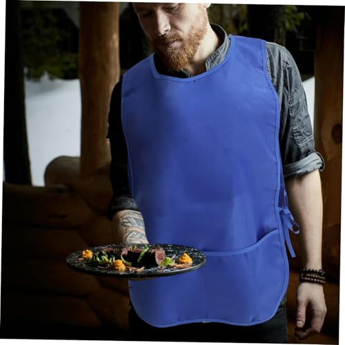 STOBAZA Adjustable Pockets Waterproof Apron Kitchen Cooking Painting Unisex Art Vest for Men Women