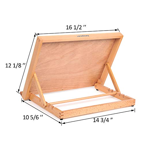 Falling in Art 5-Position Wood Drafting Table Easel Drawing and Sketching Board, 16 1/2 Inches by 12 1/8 Inches - style: 16 1/2 L * 12 1/8 W