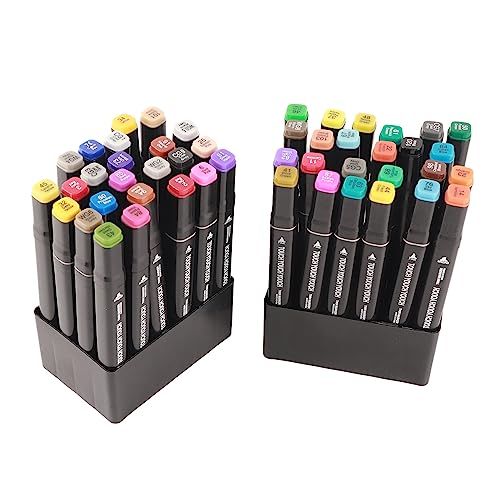 48Pcs Graffiti Markers Safe Dual Tip Markers Assorted Colors Oil Based Ink Paint Markers Wide Applications Markers Set for Card Drawing Journaling Note