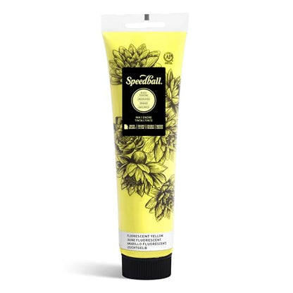 Speedball Water-Soluble Block Printing Ink, 5-Ounce Tube, Fluorescent Yellow - color: Fluorescent Yellow