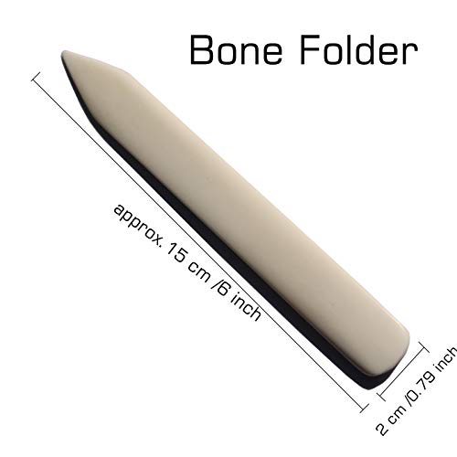 Genuine Bone Folder Set, Scoring, Creasing, Folding, Burnishing Tool | For Bookbinding Paper and Leather Crafts, Scrapbooking Origami Card Making Crafting,100% Cattle Bone