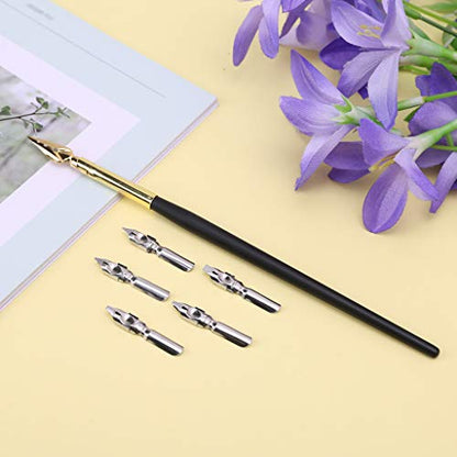 Calligraphy Drawing Dip Nib Pen Set Writing Antique Elegant Gifts Glass Dip Pens For Artists, as described