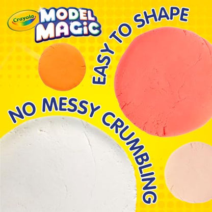 Crayola Model Magic Naturals, 4 Packs (8oz ea), Bulk Modeling Clay Alternative, Craft Supplies for Classrooms, 2 lb. Bucket - color: Natural