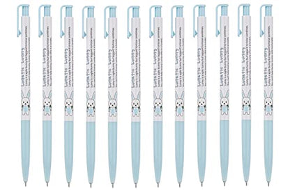 ZEESOON Xeno Lunatic Lunny 0.38mm Slim Ball Point Pen Dozen Box 12 Pcs, Made in Korea (Sky Blue 12pcs) - color: Sky Blue 12pcs