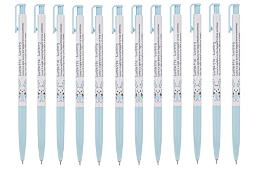 ZEESOON Xeno Lunatic Lunny 0.38mm Slim Ball Point Pen Dozen Box 12 Pcs, Made in Korea (Sky Blue 12pcs) - color: Sky Blue 12pcs