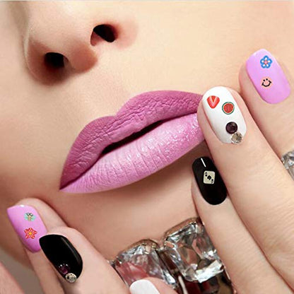 CCINEE Nail Art Slices,3D Assorted Slices Fruit Animal Flower Polymer Clay Slices for Slime Craft,4500PCS,1/5 Inche