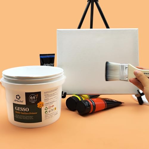 Artecho White Gesso 64oz / 1.89L | Gesso Primer, For Acrylic Painting - color: white, size: 64 Fl Oz (Pack of 1)