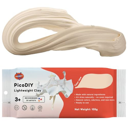 Lightweight Clay - Air Dry Clay, Ultra Light & Soft, Safe & Non-Toxic, Moldable & Flexible, DIY Modeling Clay for Anime Figures, Sculpting, Molding, Creative Art Crafts - color: Skin