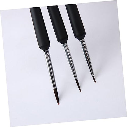 TEHAUX 18pcs Fine Detail Paint Brush for Acrylic Watercolor and Oil Painting Hair Miniature Painting Pens Comfortable Grip for Artists