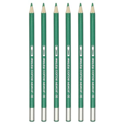 PATIKIL Watercolor Pencil, 6Pcs Water Soluble Pencils for Blending, Coloring, Sketch Drawing, Painting, Emerald Green - color: Emerald Green