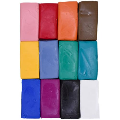 Polyform Sculpey Soufflé Polymer Oven-Bake Clay, 12 color set, Non Toxic, 10.8 oz., Great for jewelry making, holiday, DIY, mixed media and more! Premium light-weight oven bake clay.