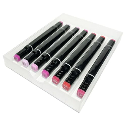 Craft Organizers and Storage, Pencil, Crayon, Marker, Pen Organizer, Pen Holder, Pen Tray Storage with Gel Pens, Fountain Pens, Chalk for Office, Art & Craft Room - 8Pack