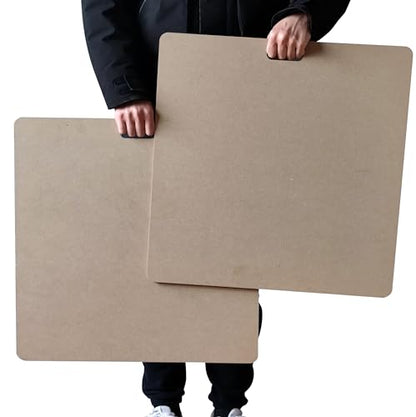 Clay Wedging Board with Built in Handle Portable Wooden Mat Clay Board for Clay Crafts Arts Making (22 x 22 Inch, 2 PCS) - style: 22 x 22 Inch