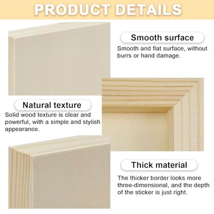 Unfinished Wood Panels, 10 x 10 Inch Wood Canvas Boards, 5 Pcs Wooden Canvas Panels Boards for Crafts Painting Canvas DIY Art Projects Pouring Arts Use with Oils Acrylics - size: 10×10×0.8 Inch