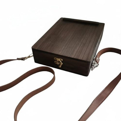 Gralara Writer's Carrier Box Multi-Functional Portable Writing Desk Bag Vintage Style Wooden Designer for Artists