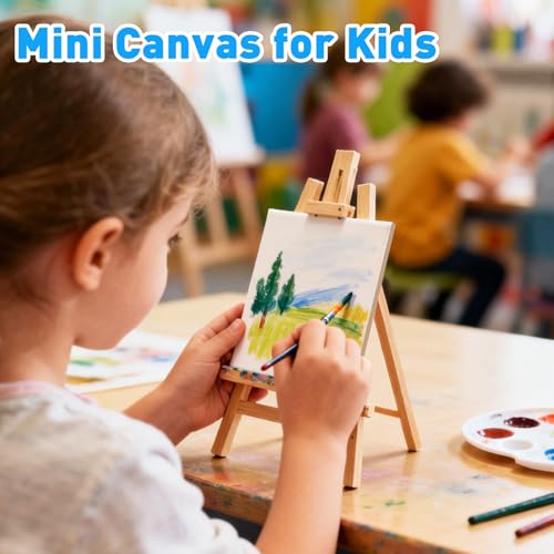 FUMILE 4x4 Mini Canvas for Painting, 20 Pack Small Canvases for Painting Primed Acid Free Canvas Boards for Painting for Beginners & Artist, Blank Canvas Panels for Classroom and Painting Parties. - size: 4x4in
