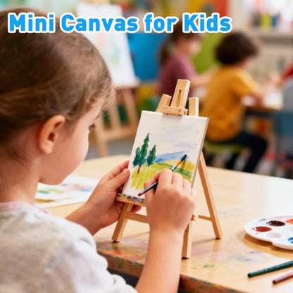 FUMILE 4x4 Mini Canvas for Painting, 20 Pack Small Canvases for Painting Primed Acid Free Canvas Boards for Painting for Beginners & Artist, Blank Canvas Panels for Classroom and Painting Parties. - size: 4x4in