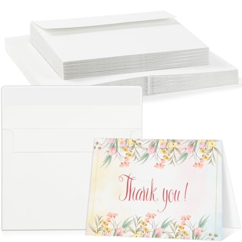 20 Sets Watercolor Cards with Envelopes, 140lb/300GSM Watercolor Paper Cards, 4x6 Inch Foldable Blank Cards and Envelopes for Wedding Invitations Greeting Thank You Card Mothers Day Gifts for Mom - size: 4x6 Inch