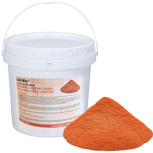 Natural Casting Sand Ultra-Fine（400Mesh） - Reusable Molding Clay for Detailed Metal Jewelry Casting, Suitable for replicas of metals such as gold, silver, copper, and reusable molding clay (12 lb) - size: 12LB