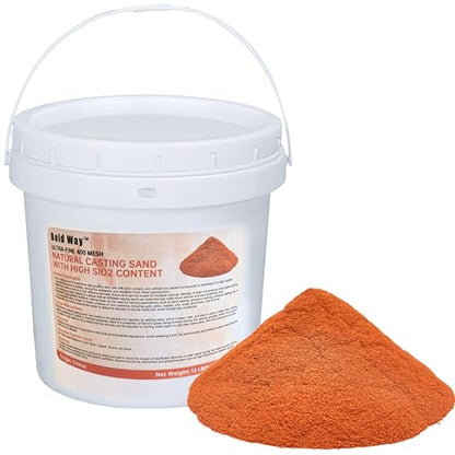 Natural Casting Sand Ultra-Fine（400Mesh） - Reusable Molding Clay for Detailed Metal Jewelry Casting, Suitable for replicas of metals such as gold, silver, copper, and reusable molding clay (12 lb) - size: 12LB
