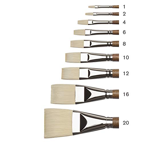Winsor & Newton Artists' Oil Synthetic Brush, Flat #4 - style: Flat #4