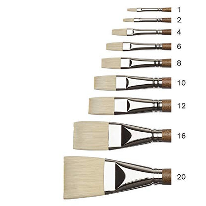 Winsor & Newton Artists' Oil Synthetic Brush, Flat #4 - style: Flat #4