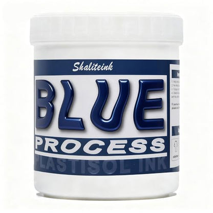 Shaliteink® Screen Printing Plastisol Ink Process Blue - Highly Opaque Screen Printing Ink for Cotton, Polyester and Other Fabrics (32oz.) - color: Process Blue, size: 32 fl oz