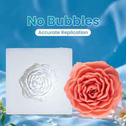 LET'S RESIN Fast Cure Epoxy Resin & Silicone Mold Making Kit 72oz, 20A Non-Toxic Platinum Silicone Rubber for Mold Maker