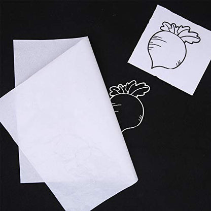 100 Pcs Carbon Transfer Paper with 5 Pcs Embossing Styluses Tools 11.7 X 8.3 Inch Copy Paper for Tracing Pattern on Wood Paper Canvas Cloth (White) - color: White