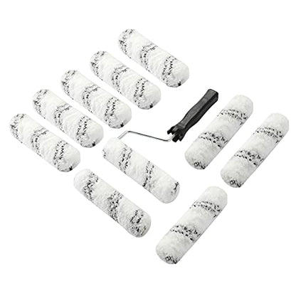 Paint Roller 6 Inch 3/4 in Roller Naps,High-Density Microfiber Mini Roller with Frame,11 Piece Small Paint Roller Tool Kit for Oil and Water Based Paints, House Painting Supplies & DIY Craft Use