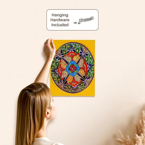 3dRose Colorful handmade patterns of a Ceramic Plate, Guanajuato, Mexico Museum Grade Canvas Wrap 11x14 - size: 11"L x 14"W