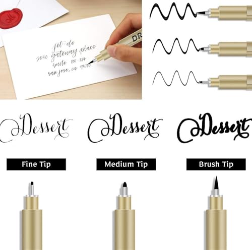 6-Pack Technical Drafting Pen Set, 6 Sizes Ultra-Fine Fiber Tip Pens with Pigment Ink, No Leak No Skip Drawing Pens for Drafting, Comic Design, Sketching & Architectural Art