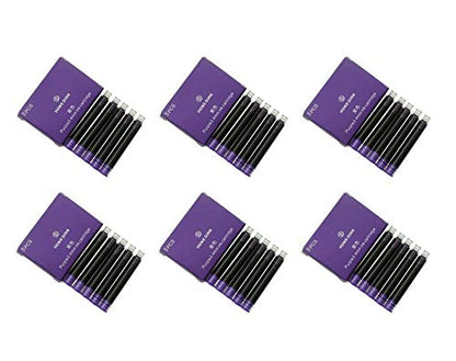 Asvine Hongdian Fountain Pen Purple Ink Cartridges, Set of 30 Refill Ink Cartridges, 3.4 mm Bore Diameter - color: Purple
