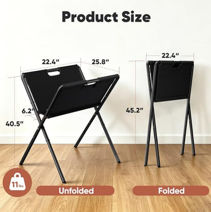 Mocomax Canvas Art Print Rack, Portable Folding Art Display Stand for Painting, Posters, Artwork, Prints, Canvas, Panels, Art Storage Drying Rack in Artist Galleries, Studios, 22.4"Wx25.8"Dx40.5"H (M) - size: Medium