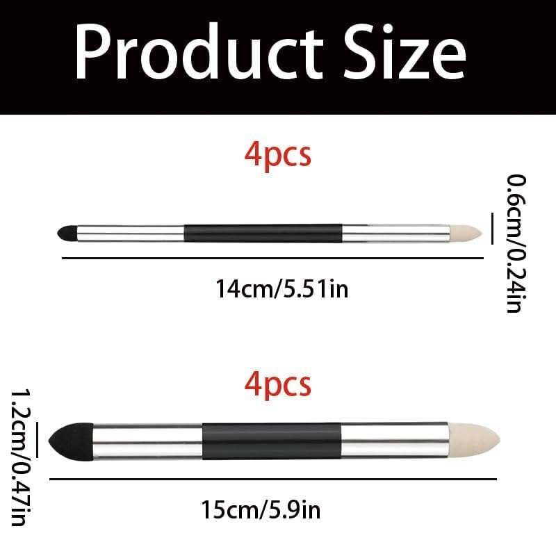 8PCS Artist Blending Sponge Pens, 2 Sizes Double-Headed Pastel Blending Stumps for Pencil Sketching, Drawing, and Art Rubbing, Foam Blender Stick Tools for Students, Beginners and School Supplies(Sliv