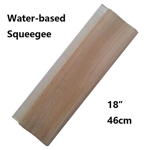 Silk Stencil Screen Printing Squeegee Wood Screen Ink Scraper (18 inch (46cm) Water Squeegee - 65 Durometer) - size: 18 inch (46cm) Water Squeegee - 65 durometer
