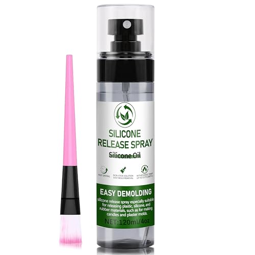 Mold Release Spray for Resin Molds – Water-Based Silicone Release & Protectant for Silicone and Epoxy Resin Molds, Fast-Drying Non-Stick for Easy Demolding & Longer Mold Life (120ml) - color: 120ml