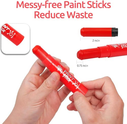 TBC The Best Crafts Paint Sticks,12 Colors Metallic, Washable, Non-toxic, Tempera Paint Sticks for Kids and Students - color: 12 Colors Metallic