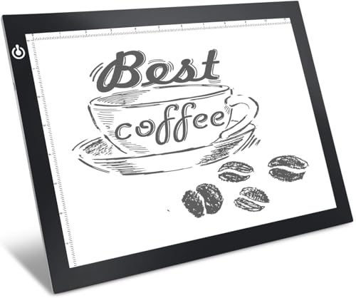 Black A4 Dimmable LED Artcraft Light Box Tracer Slim Light Pad Portable Tablet, USB Power Cable Copy Drawing Board Tracing Table for Artists Designing, Animation, Sketching, Stenciling X-ray Viewing - color: Black, size: A4 Light Pad